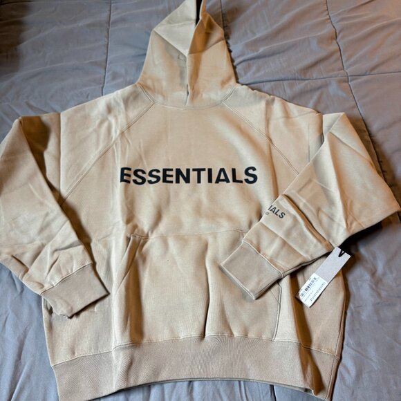 Fear of God Essentials Pullover Hoodie Applique Logo Olive